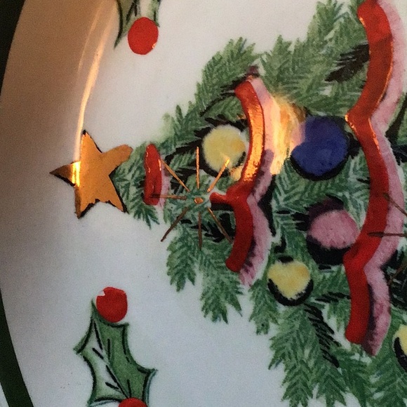 1957 geo.z.Lefton Christmas Tree Plate - Picture 3 of 5